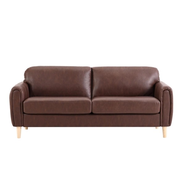 Brown Faux Leather Lyon Sofa Kirklands Home
