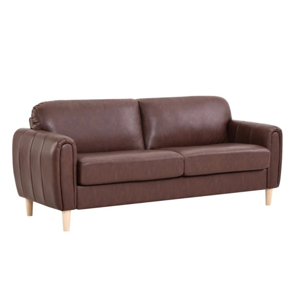 Brown Faux Leather Lyon Sofa Kirklands Home