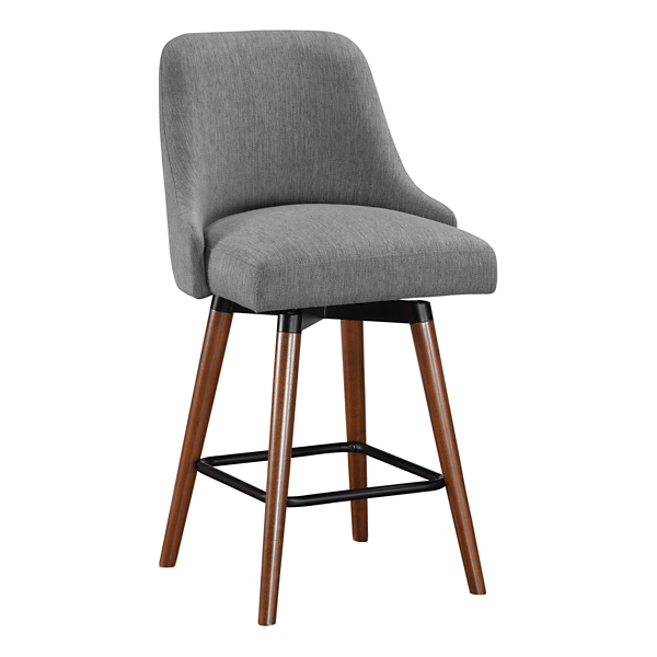 Charcoal MidCentury Modern Swivel Counter Stool Kirklands Home