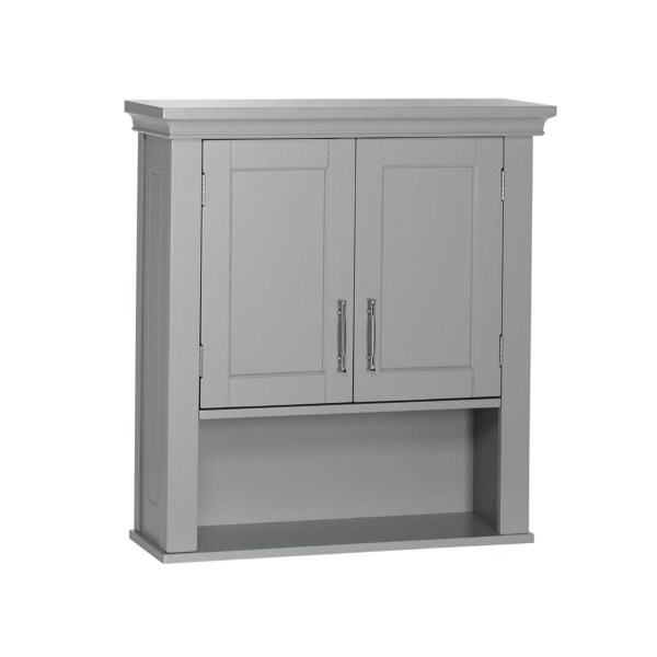 Gray Wood 2Door Open Shelf Wall Kirklands Home