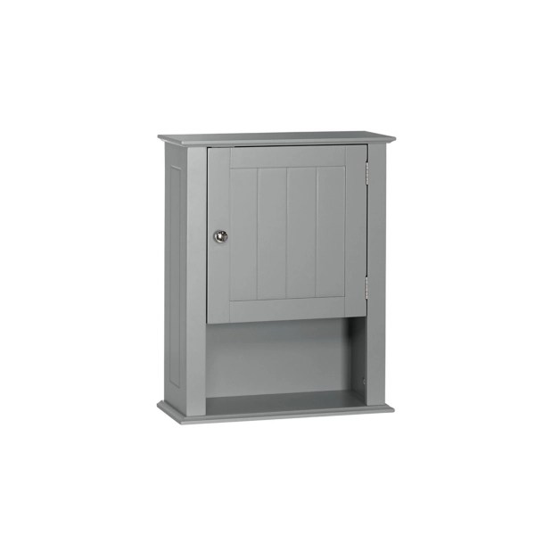 Gray Wood Single Door Open Shelf Wall Kirklands Home