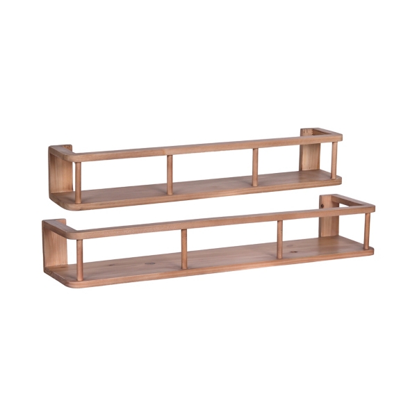 Handcrafted Natural Wood Shelves, Set of 2 Kirklands Home
