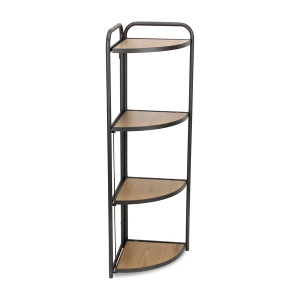 Black 4Tier Foldable Corner Shelf Kirklands Home