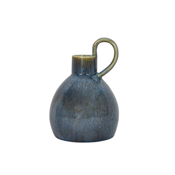 Round Blue Oversized Handle Jug Vase Kirklands Home