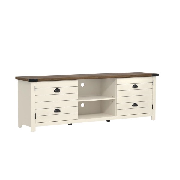 Prestwick Ivory Wood TV Stand, 70 in. Kirklands Home