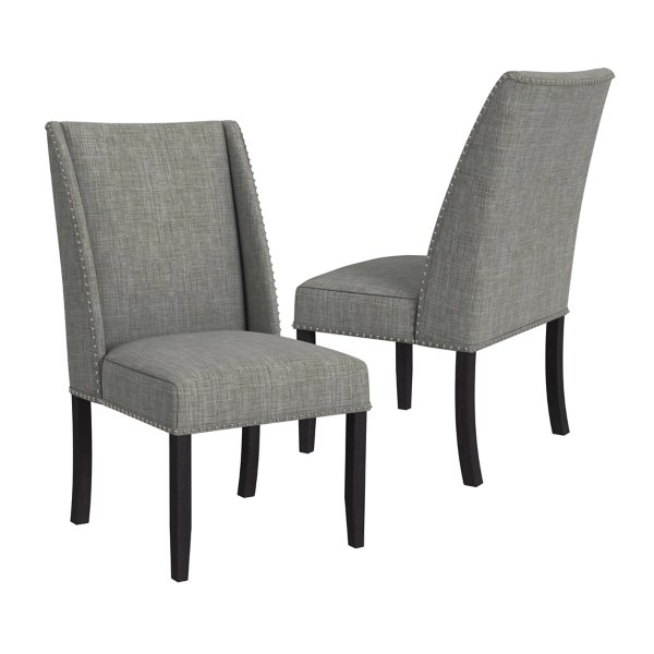Gray Modern Wingback Dining Chairs, Set of 2 Kirklands Home