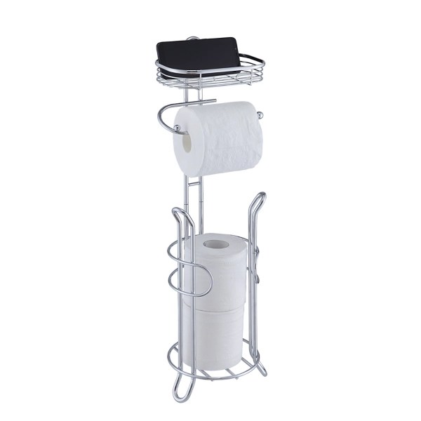 Silver Toilet Paper Storage Stand with Basket Kirklands Home