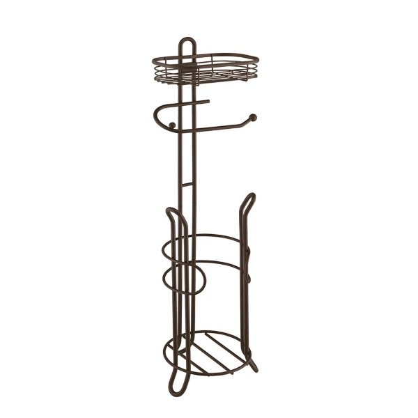 Kirklands Bronze Toilet Paper Storage Stand with Basket Hamilton Place