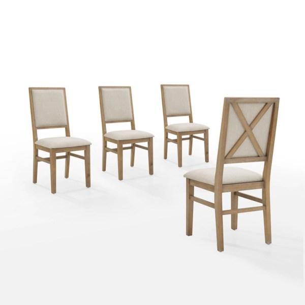 Natural Cream Upholstered Dining Chairs, Set of 4 Kirklands Home