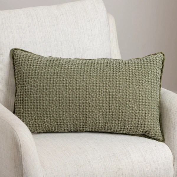 Sage Waffle Texture Lumbar Pillow Kirklands Home
