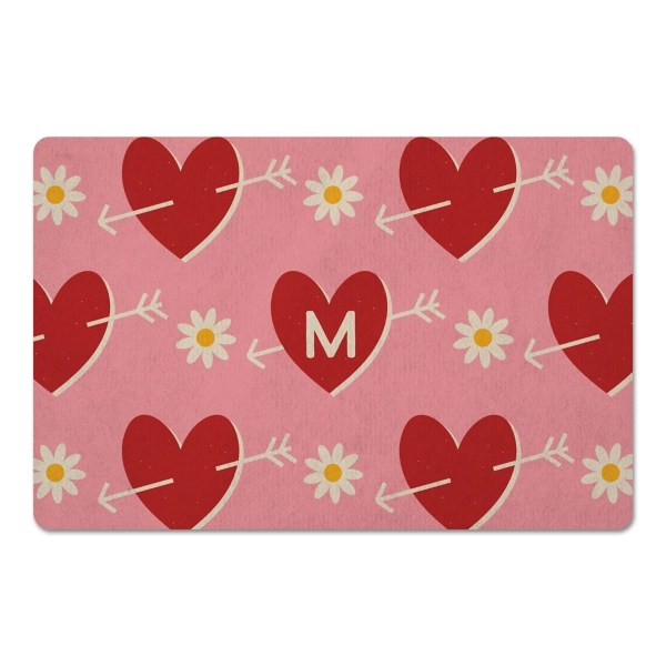 Kirklands Pink Daisy Heart Personalized Kitchen Mat Hamilton Place