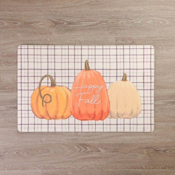 Happy Fall Plaid Kitchen Mat Kirklands Home