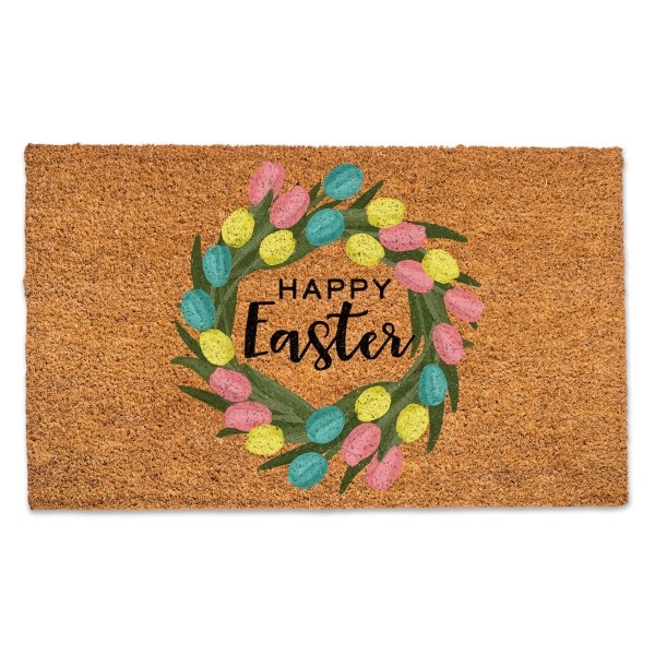 Happy Easter Egg Wreath Doormat Kirklands Home