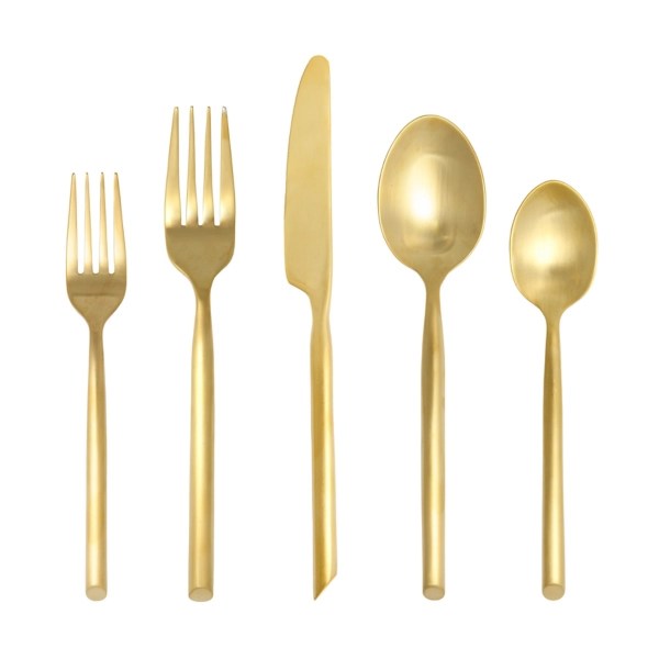 Fortessa Gold Brushed Capri Flatware Set Kirklands Home