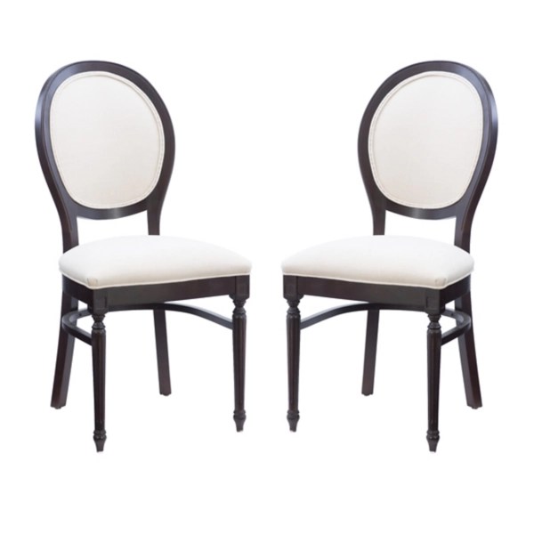 Brown Upholstered Oval Dining Chairs, Set of 2 Kirklands Home
