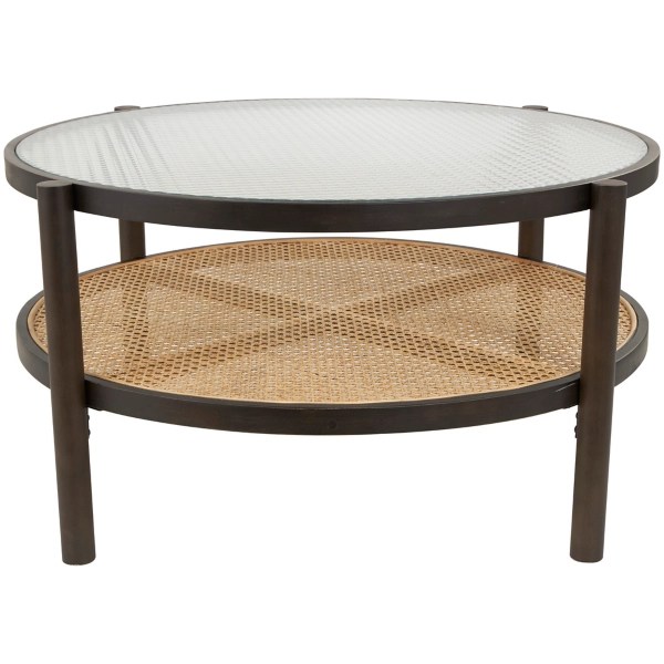 Rattan and Glass 2Tier Coffee Table Kirklands Home