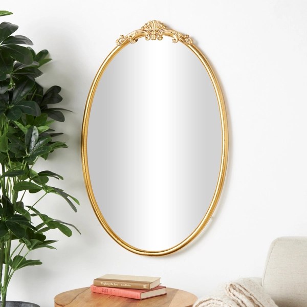 Gold Oval Baroque Wall Mirror Kirklands Home