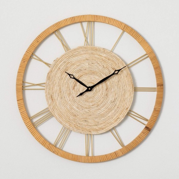 Natural Woven Wall Clock Kirklands Home