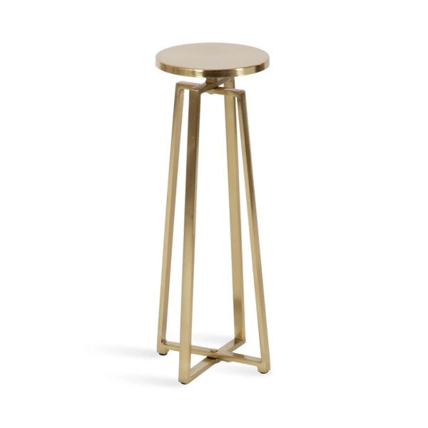 Round Zia Gold Metal Accent Table Kirklands Home