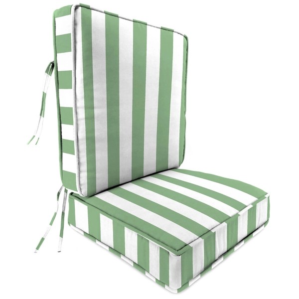 Kirklands Green Striped Outdoor Deep Seat Cushion Hamilton Place