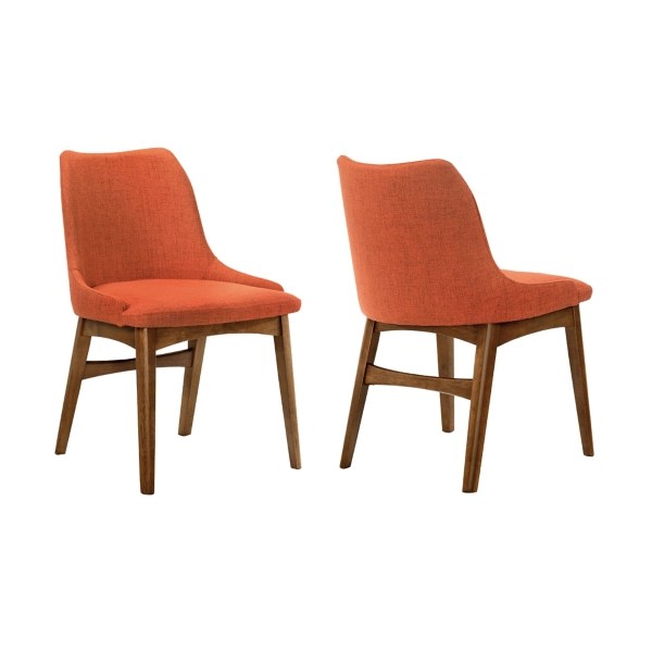 Azalea Orange Upholstered Dining Chairs, Set of 2 Kirklands Home