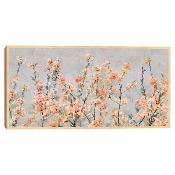 Cherry Blossom Blooms Birch Framed Canvas Print Kirklands Home
