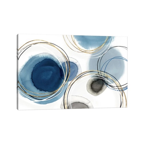 Kirklands Indigo World Map Canvas Art Print, 60x40 in. Hamilton Place