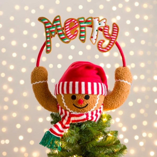 Gingerbread Man Merry Christmas Tree Topper Kirklands Home