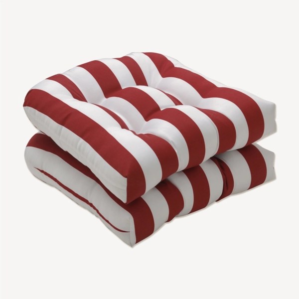Red & White Outdoor Seat Cushions, Set of 2 Kirklands Home
