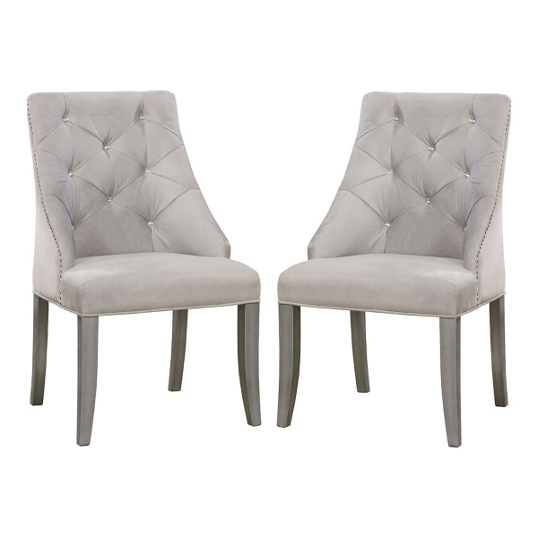 Gray Upholstered Wingback Dining Chairs, Set of 2 Kirklands Home
