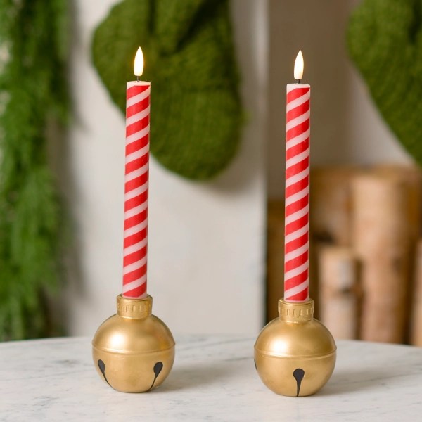 LED Candy Cane Taper Candles, Set of 2 Kirklands Home