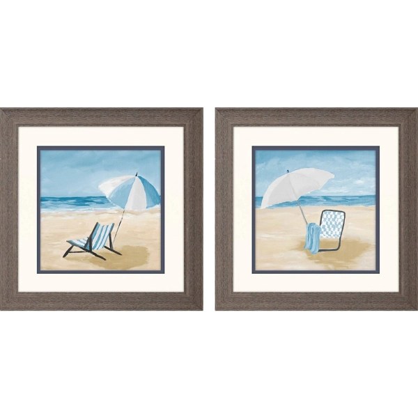 Blue Beach Framed Art Prints, Set of 2 Kirklands Home