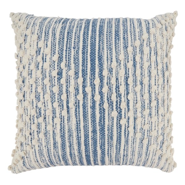 Blue and Cream Striped Diamond Pillow Cover Kirklands Home