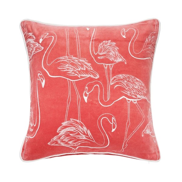 Coral Velvet Flamingo Pillow Kirklands Home