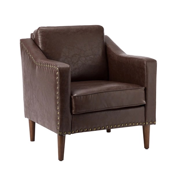 Brown Faux Leather Bonita Accent Chair Kirklands Home