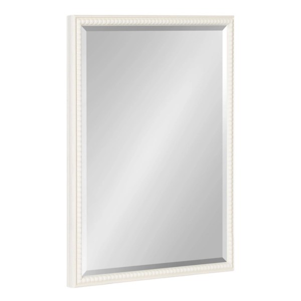 White Vintage Beaded Wall Mirror, 24 in. Kirklands Home