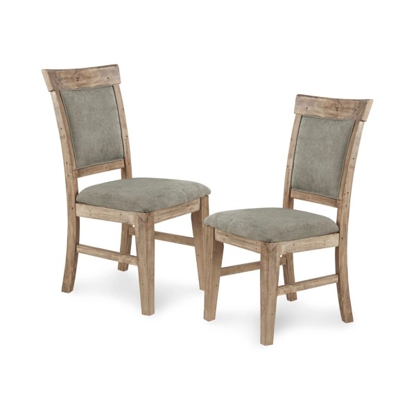 Gray Upholstered Rustic Dining Chairs, Set of 2 Kirklands Home