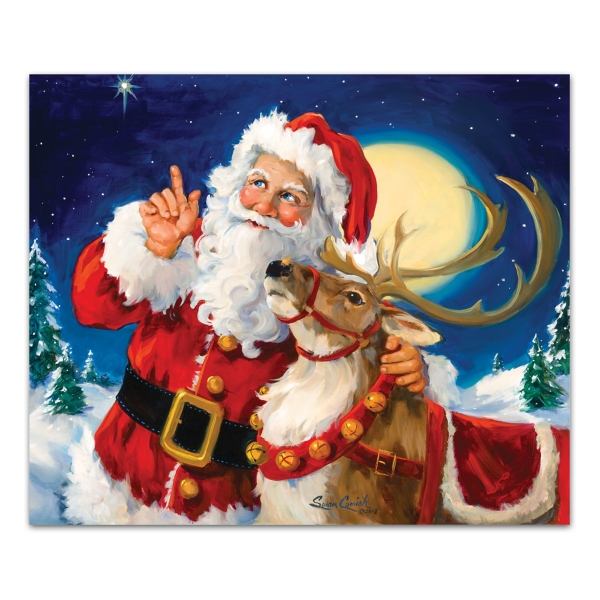 Santa's Lead Reindeer Canvas Art Print Kirklands Home