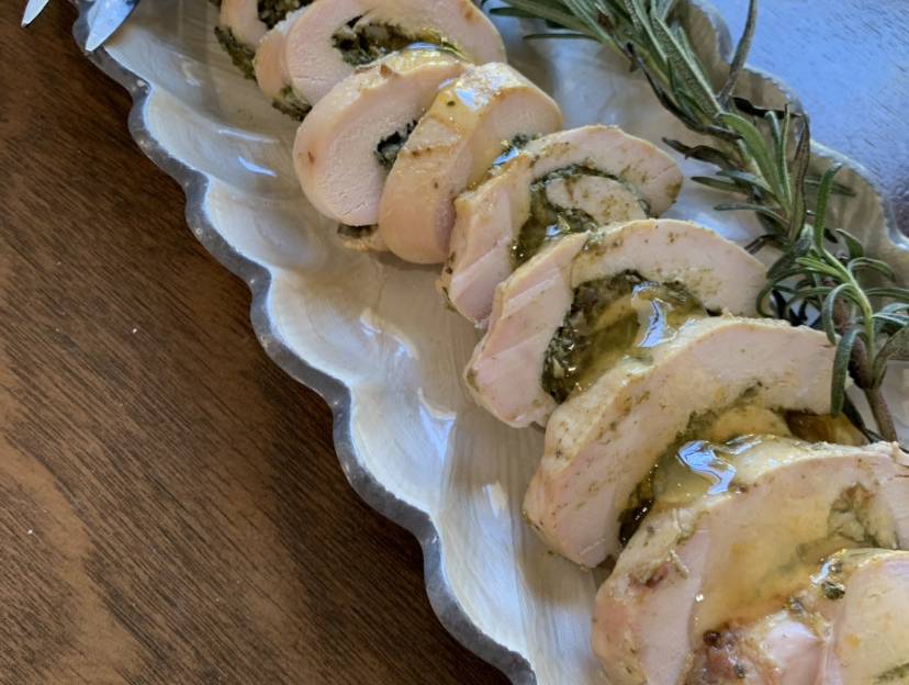 Spinach Chicken Roulade