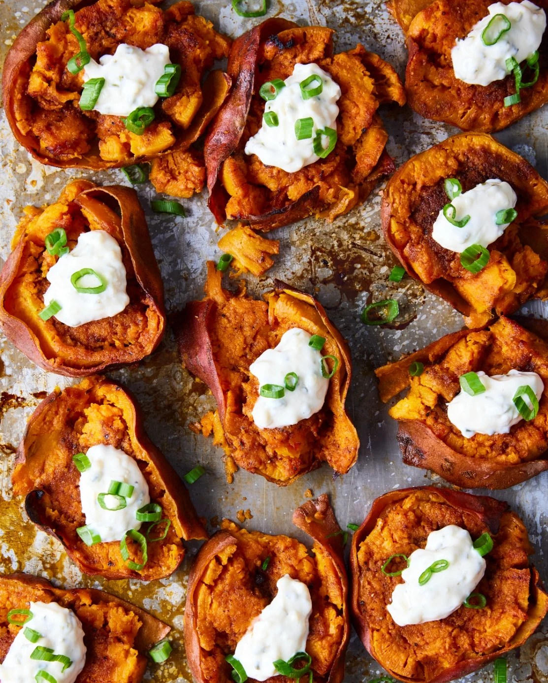 Smashed Sweet Potatoes