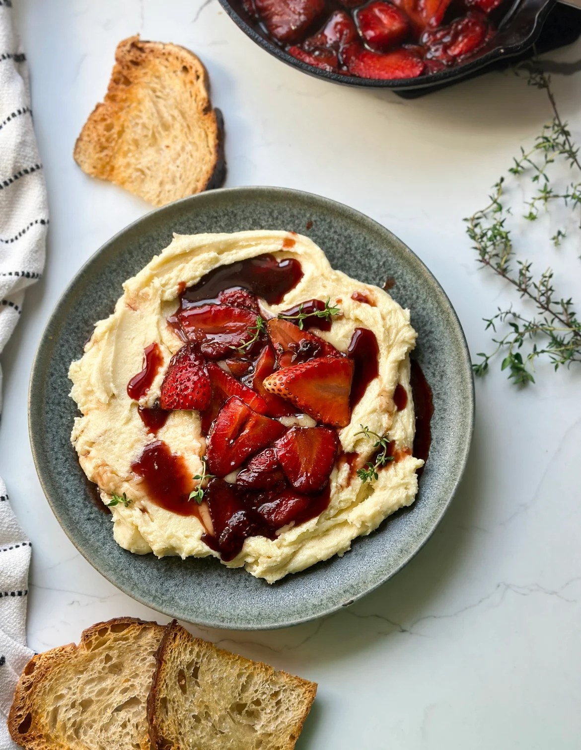 Whipped Brie Cheese with Strawberry Balsamic Compote (plus AirFried