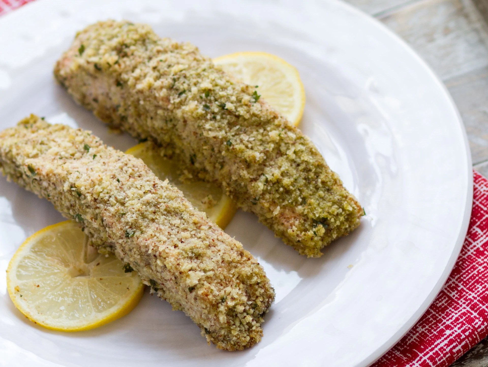 Pesto Crumbed Salmon