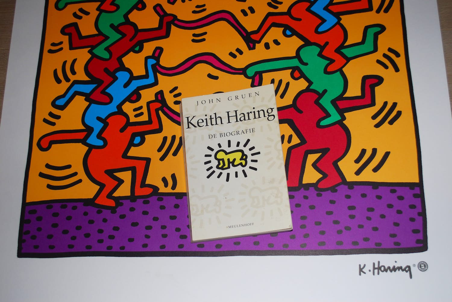 Keith Haring Die Biografie und der sehr große, hochwertige Druck