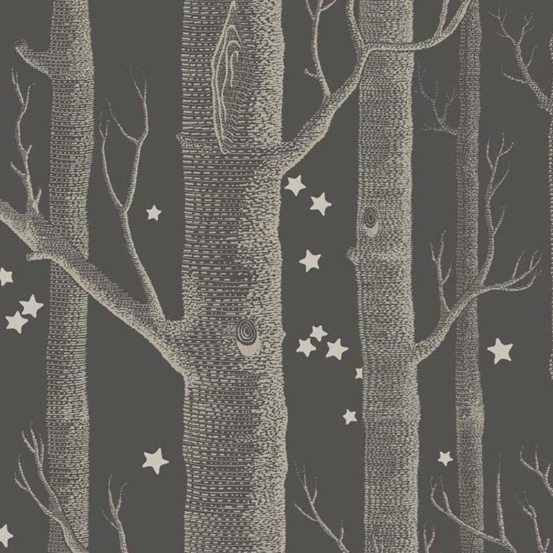 Cole and Son Woods & Stars Charcoal Wallpaper 40 Off Samples