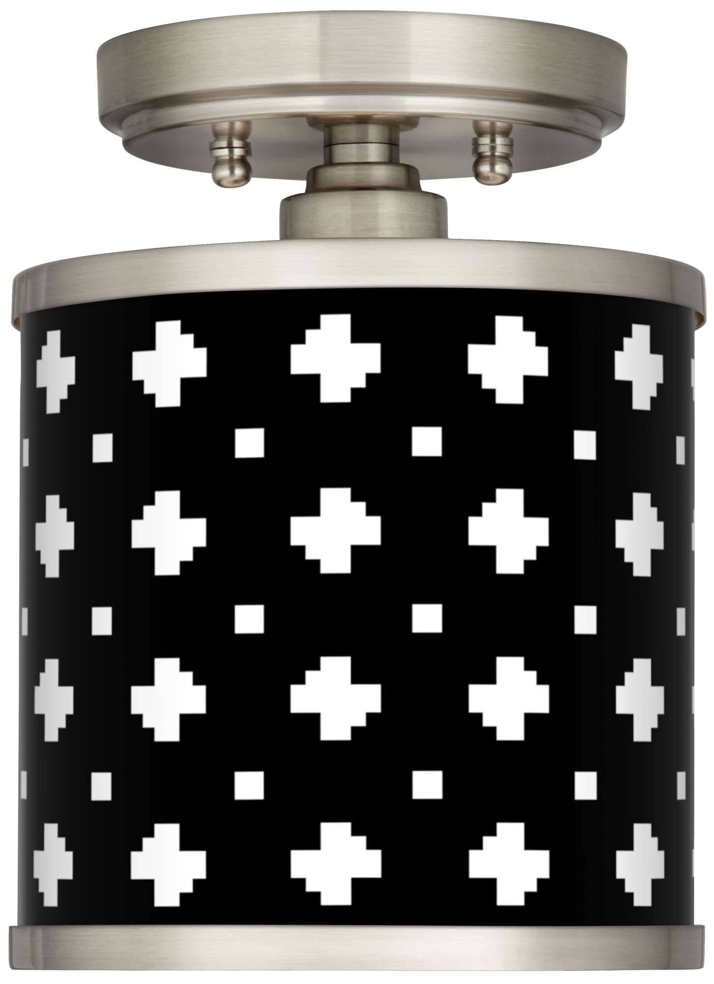 Crossroads Cyprus 7" Wide Brushed Nickel Ceiling Light 101C0 Lamps