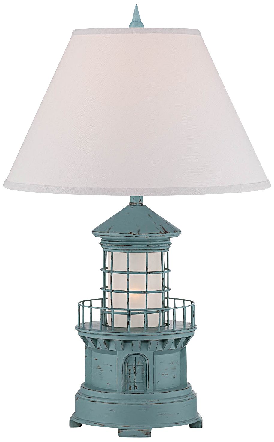 Nolensville Lighthouse Sky Blue Night Light Table Lamp 11R47 Lamps