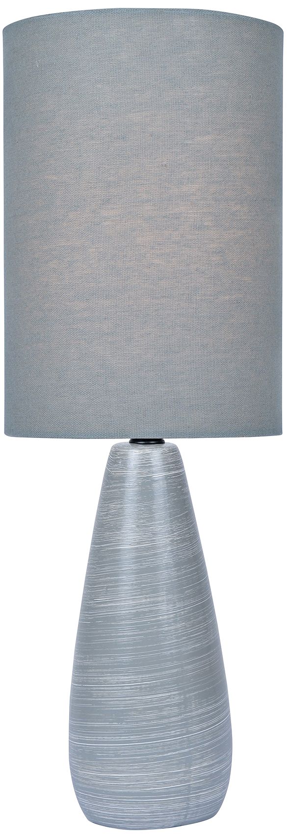 Quatro 17" High Gray Modern Accent Table Lamp with Gray Shade 12F27 Lamps Plus