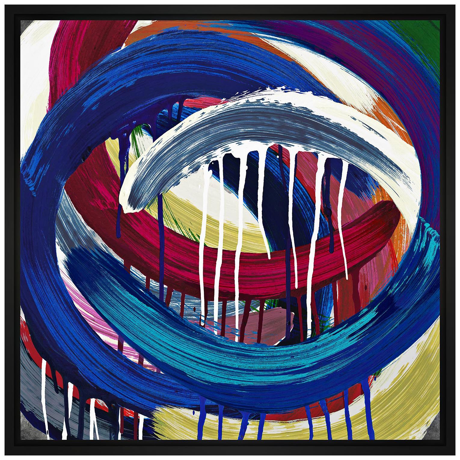 Abstract Swirls 30" Square Canvas Wall Art 12P22 Lamps Plus