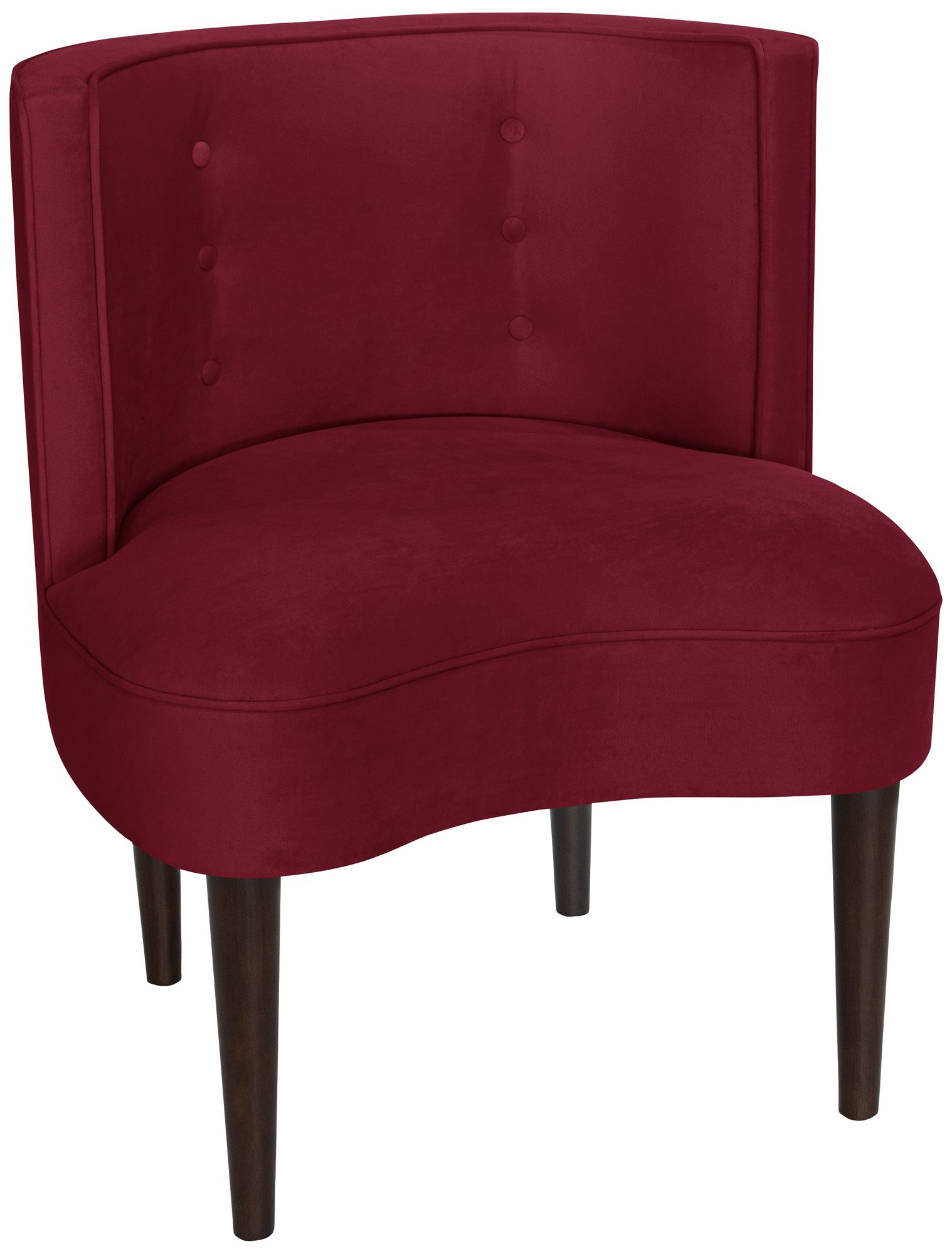 Boutique Cut Blue Pile Fabric Accent Chair 14K33