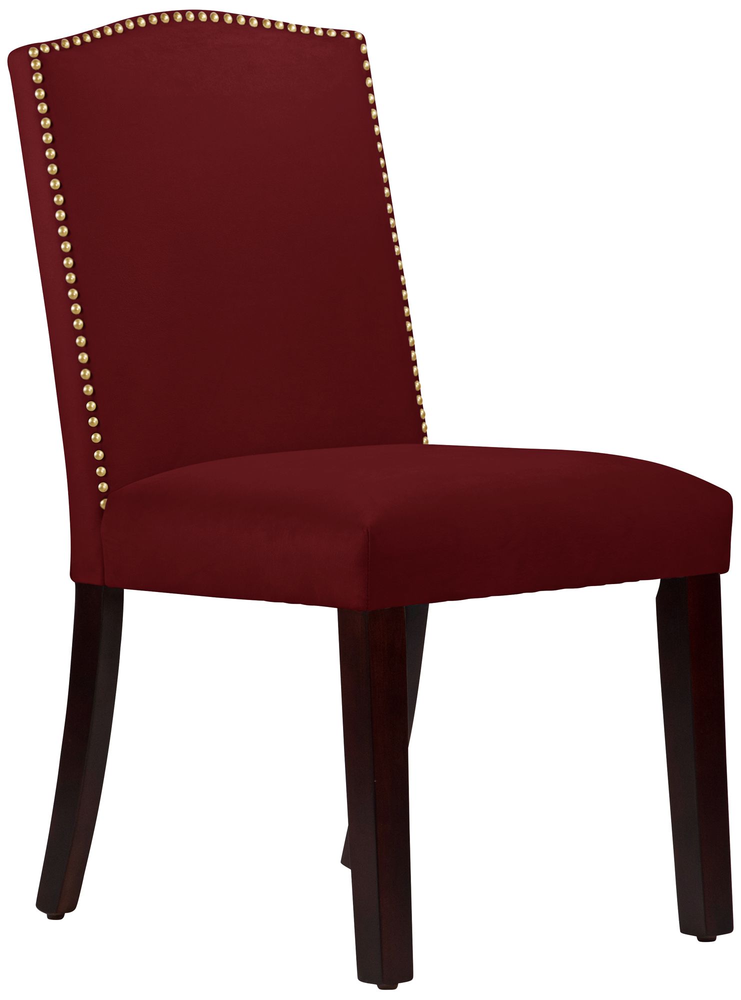 Calistoga Velvet Red Berry Fabric Arched Dining Chair 12T22 Lamps Plus